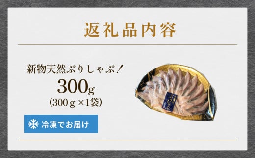 富山県氷見市のふるさと納税 【氷見鰤】新物天然ぶりしゃぶ！300g 2～3人用 お試しサイズ 〈冷凍〉 | 天然ブリ しゃぶしゃぶ 氷見漁港