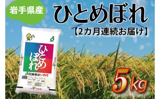 ★令和6年産★【2ヶ月定期便】ひとめぼれ5kg 岩手県産 (AE174) 1487258 - 岩手県紫波町