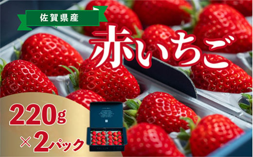 佐賀県産赤いちご220g×2パック