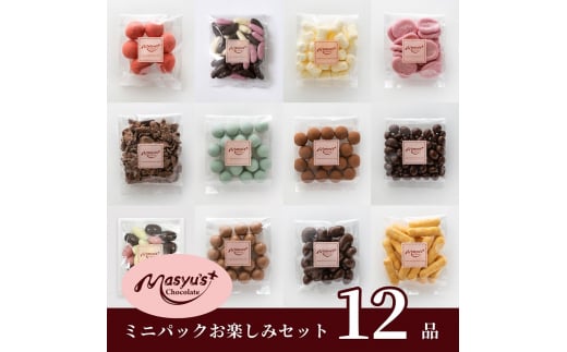 チョコレート　ミニパック　お楽しみセット　12品　11月～3月発送　チョコレート チョコ スイーツ お菓子 おかし お楽しみ 詰め合わせ ミニパック セット 食べ比べ ギフト プレゼント 兵庫県 伊丹市[№5275-0555] 1486948 - 兵庫県伊丹市