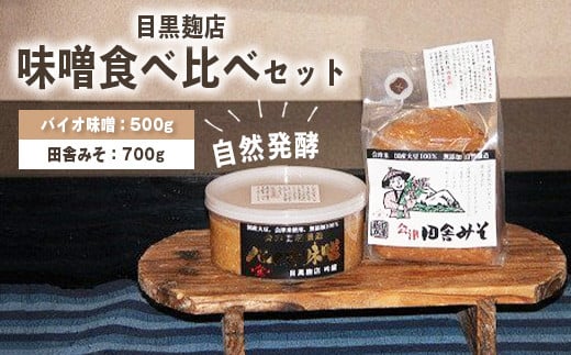 30-C　目黒麹店　味噌食べ比べセット(バイオ味噌・田舎みそ) ◇ 238916 - 福島県会津坂下町