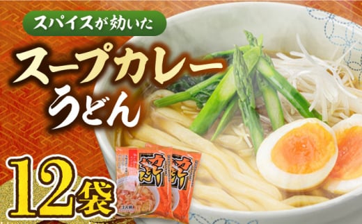 スープカレーうどん (12食入り) ≪豊前市≫【富士菊】 うどん カレー 麺 [VAI070] 1484092 - 福岡県豊前市