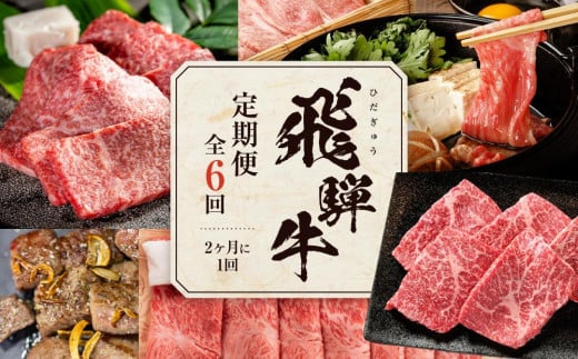 【飛騨牛 定期便】＜全6回＞2ヶ月に1回お届け  牛肉（ステーキ / 焼肉 / しゃぶしゃぶ / すき焼き） | 肉 食べ比べ 霜降り ロース もも 岐阜 高山市 飛騨高山 岐阜県 人気 お楽しみ おすすめ ZZ016 655347 - 岐阜県高山市