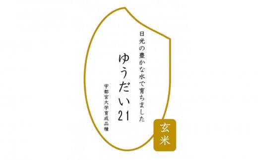 令和6年産　ゆうだい21　玄米10kg（5kg×2袋） 1147379 - 栃木県日光市