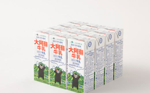 大阿蘇牛乳 200ｍl 24本 牛乳  乳飲料 生乳 阿蘇 酪農 長期保存 1484079 - 熊本県高森町