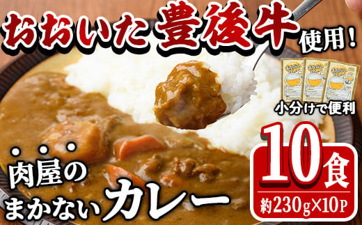 肉屋のまかない 豊後牛 カレー (計2.3kg・230g×10P) レトルト レトルトカレー 簡単調理 湯煎調理 ビーフカレー おおいた豊後牛 ご当地カレー【HE07】【吉野】 1483873 - 大分県佐伯市