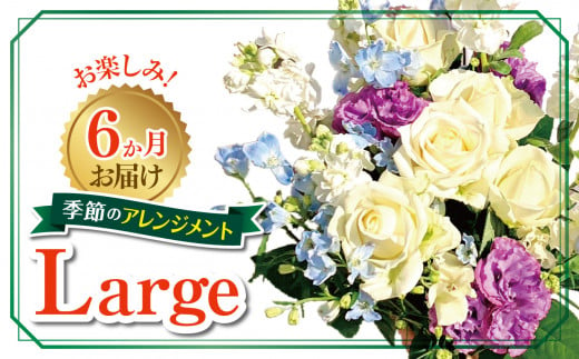 6か月お届け お楽しみ！季節のアレンジメント「Large」 | お花 お任せ 新鮮 東京都 1114122 - 東京都調布市