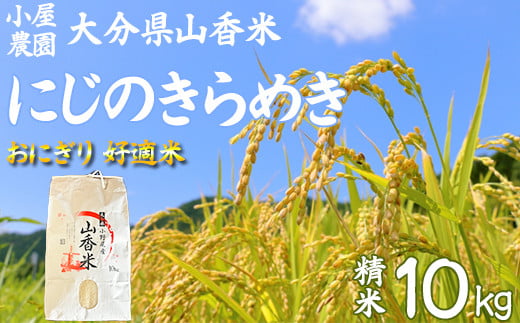 小屋農園の米 10kg （精米：にじのきらめき）＜159-010_6＞ 1492985 - 大分県杵築市