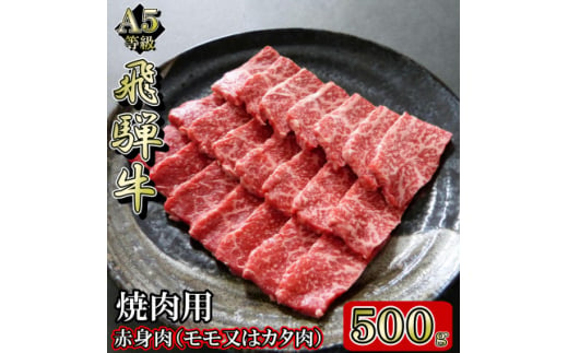 [A5等級]飛騨牛赤身肉焼肉用500g　モモ又はカタ肉【1445792】 1091810 - 岐阜県岐南町