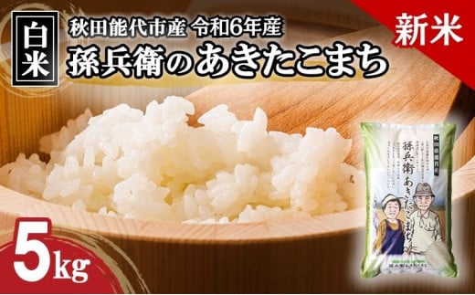 新米 米 お米 無洗米 孫兵衛のあきたこまち 5kg 秋田県 能代市産 令和6年産 - 秋田県能代市｜ふるさとチョイス - ふるさと納税サイト