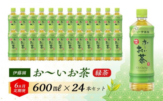 【6ヶ月定期便】伊藤園 おーいお茶 600ml×24本 【お～いお茶 ケース 送料無料 ソフトドリンク まとめ買い 常備 備蓄】 1486565 - 宮城県仙台市