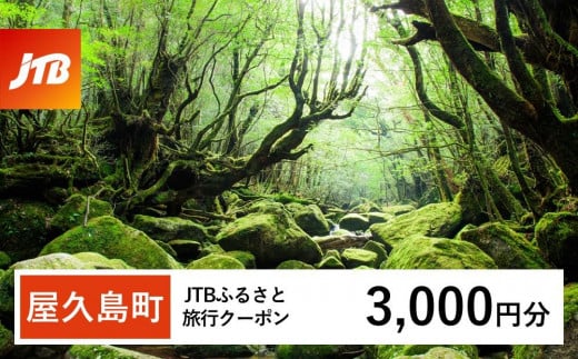 【屋久島町】JTBふるさと旅行クーポン（Eメール発行）（3,000円分） 1486614 - 鹿児島県屋久島町