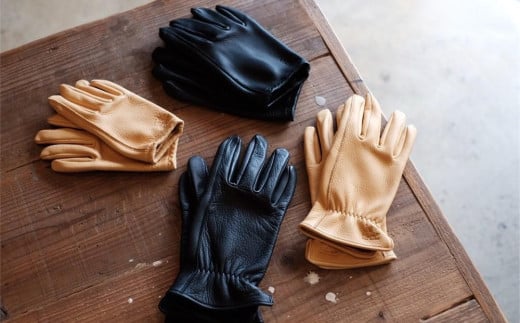 LAMP GLOVES -UTILITY GLOVE SHORTY-(カラー：キャメル／サイズ：L)【革手袋 レザー グローブ 鹿革 メンズ  レディース Lamp gloves ランプグローブス ショート ドライビンググローブ バイカー ファッション 手袋 香川県 さぬき市】|Lamp  gloves