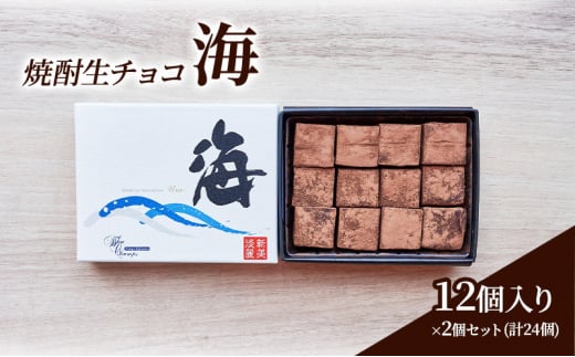 チョコレート 焼酎 生チョコ 「海」12個入り×2個 セット (合計24個) チョコ ※配送不可：北海道、沖縄、離島 1491326 - 佐賀県鳥栖市