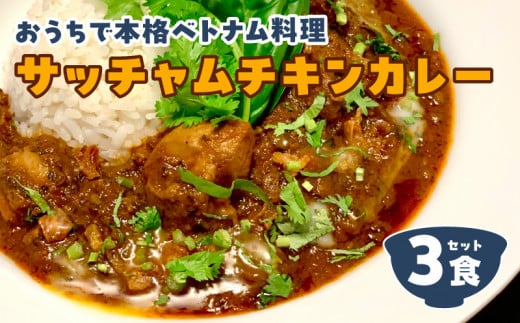 日本上陸【おうちで本格ベトナム料理】サッチャムチキンカレー（3食セット） 645201 - 大分県別府市