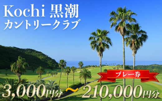 ゴルフ場利用券 ゴルフ Kochi 黒潮カントリークラブ 3,000円〜210,000円分 チケット [選べる内容量] - 名門 プロツアー 開催コース ゴルフ 利用券 ふるさと納税ゴルフ場利用券 ゴルフ GOLF Golf golf ゴルフチケット プレー券 人気 プレー券 ラウンド コース 趣味 体験 スポーツ アウトドア 常温 Tki-0013