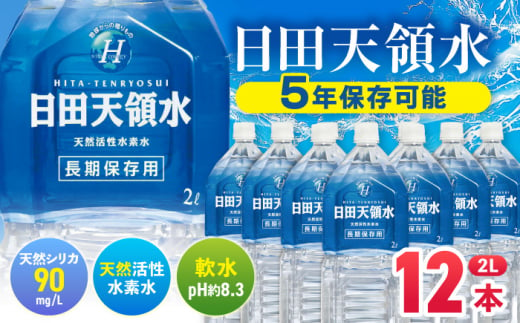 日田天領水 長期保存用2L×6本×2箱 日田市 / グリーングループ株式会社　飲料水 水 みず[AREG032] 1490089 - 大分県日田市