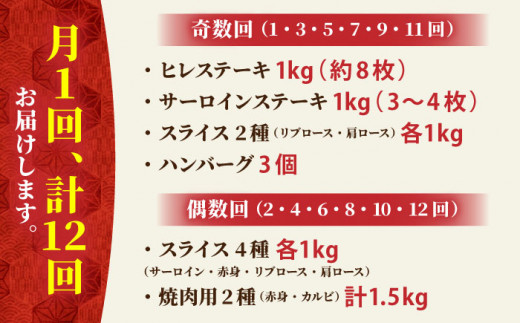 【全12回定期便】佐賀牛 贅沢定期便  /  牛肉 肉 黒毛和牛 ヒレ フィレ 赤身 サーロイン 焼肉 スライス ステーキ