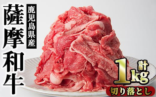 No.1142-B ＜期間限定＞薩摩和牛切り落とし(計1kg・500g×2P) 国産 九州産 牛肉 和牛 薩摩和牛 赤身 焼き肉 焼肉 期間限定 切り落とし 切り落し 切落し 冷凍【さつま屋産業】