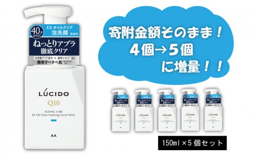 マンダム ルシード EXオイルクリア泡洗顔 (5個セット)MA-22 LUCIDO 男性化粧品 2125537 - 兵庫県福崎町