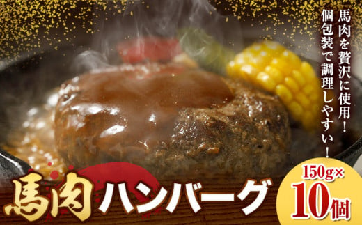 馬肉 ハンバーグ 150g × 10個 桜屋 《30日以内に出荷予定(土日祝除く)》熊本県 葦北郡 津奈木町 肉 馬肉 ハンバーグ 惣菜 小分け 送料無料 1520497 - 熊本県津奈木町