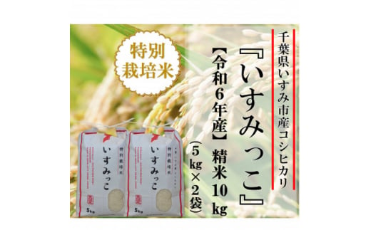 ＜令和6年産米＞千葉県いすみ市産特別栽培米コシヒカリ『いすみっこ』精米10kg(5kg×2袋)【1546631】 1494995 - 千葉県いすみ市