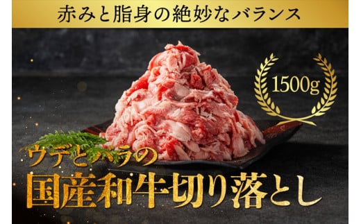 国産和牛の切り落とし 1500g【 牛肉 和牛 神奈川県 小田原市 】 1420639 - 神奈川県小田原市