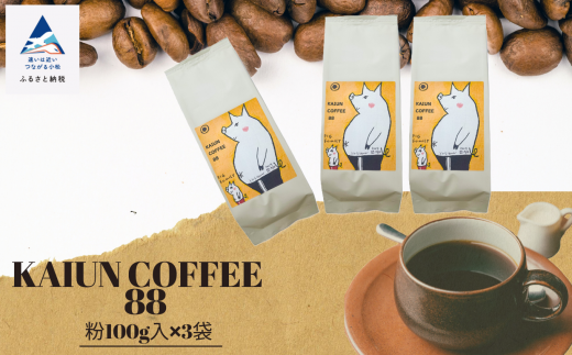 KAIUN COFFEE88(粉100g入×3袋)