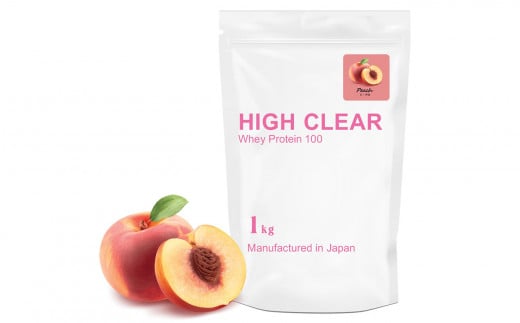 HIGH CLEAR WPC ホエイプロテイン100 さっぱりピーチ 風味 1kg ｜ 国産 日本製 SDGs ぷろていん タンパク質 たんぱく質 もも ピーチ ビタミン 栄養 健康 筋トレ トレーニング  宮城県 七ヶ浜 ｜ hk-wpc-1000-pc 1497320 - 宮城県七ヶ浜町