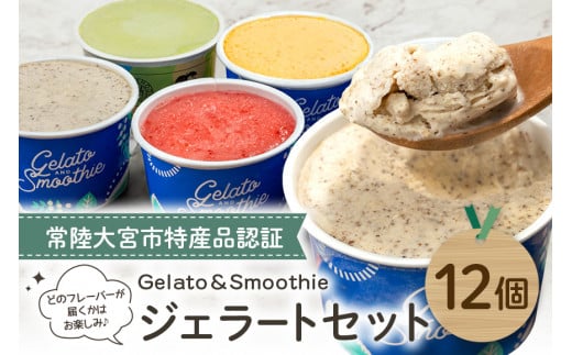 Gelato＆Smoothie ジェラート バラエティセット 12個 1497761 - 茨城県常陸大宮市