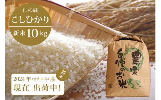  【新米出荷中！】2024年産の新米 仁の蔵の「信濃町産 こしひかり10kg」名水弘法清水が湧き出る黒姫山麓で育った自慢のお米 【長野県信濃町ふるさと納税】 1459339 - 長野県信濃町