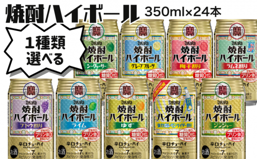 タカラ「焼酎ハイボール」350ml 24本 フレーバー9種類から選べる!