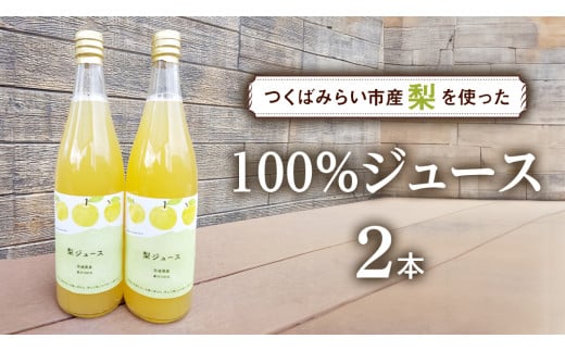 地元農家が作る つくばみらい市産 梨 を使った ジュース 720ml 2本セット 果汁100％ 梨ジュース 朝食飲み物 飲料 果実飲料 フルーツ 果物 ドリンク やわら飯塚農園