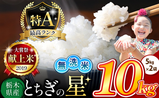 栃木県産 とちぎの星 無洗米 10kg |  お米 米 こめ おにぎり ごはん ご飯 令和6年産 栃木県 真岡市 ブランド米 栃木県共通返礼品 1498242 - 栃木県真岡市