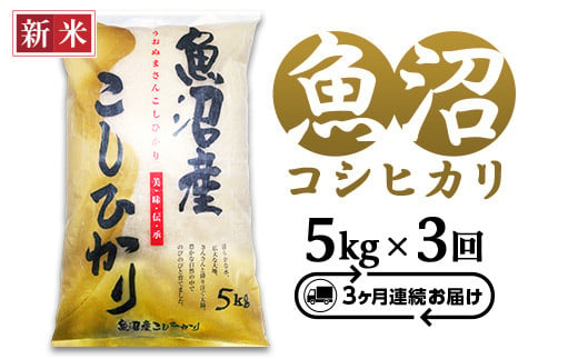 C2-6K053C【3ヶ月連続お届け】新潟県魚沼産コシヒカリ5kg（長岡川口地域） 1012738 - 新潟県長岡市