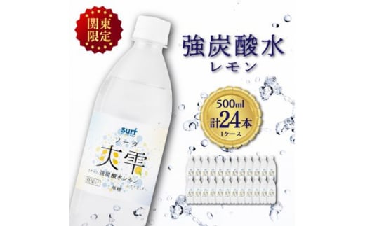 ＜関東のみお届け＞ 強 炭酸水レモン 500ml 24本 計12L ソーダ 国産 ペットボトル_ 炭酸水 水 強炭酸水 飲料 飲み物 レモン ドリンク 国産 24本 500ml 【1532981】 1437728 - 山梨県山梨市