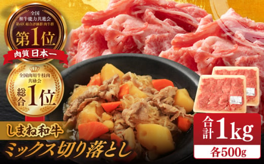 【ブランド牛・しまね和牛】ミックス切り落とし 500g×2パック 生姜焼き・肉じゃが用 島根県松江市/Do corporation株式会社（しまね和牛） [ALFU013] 1497651 - 島根県松江市