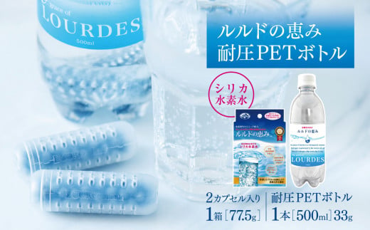 【ふるさと納税】<シリカ水素水>ルルドの恵み1箱　耐圧PETボトル(500mL) 1本付き 真岡市 栃木県