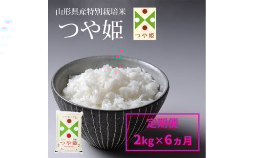 令和7年産【定期便6回】山形産 特別栽培米 つや姫 2kg×6ヶ月(計12kg)  FZ24-304