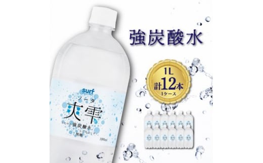 強炭酸水 1L 12本 1ケース 計12L