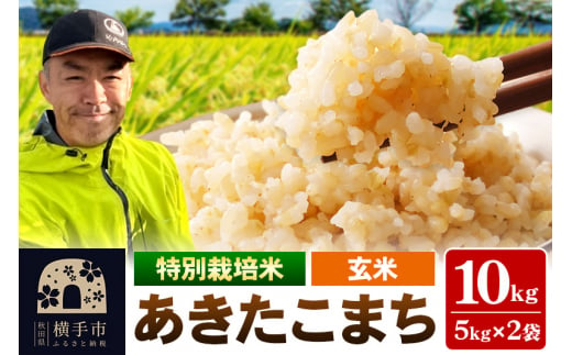 秋田県 横手市 【玄米】令和6年産 秋田県産 特別栽培米 あきたこまち 10kg（5kg×2袋） 1498490 - 秋田県横手市