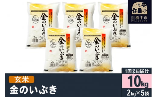 【玄米】令和6年産 金のいぶき 10kg（2kg×5袋） 1022799 - 秋田県横手市