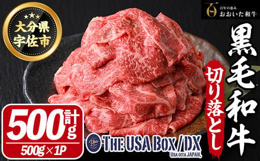 おおいた和牛 切り落とし THE USA Box/DX(500g×1P) 牛肉 黒毛和牛 A4 お肉【114003900】【一般社団法人　地域商社USA】 1434758 - 大分県宇佐市