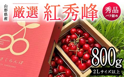 山形県産 厳選 紅秀峰 800g バラ詰め 秀品2Lサイズ以上 桜桃 さくらんぼ 《先行予約 2025年度6月発送》 FSY-2110 1756020 - 山形県山形県庁