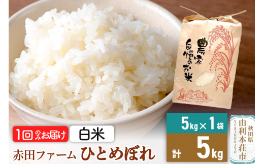 令和6年産【白米】秋田県産ひとめぼれ 5kg 579813 - 秋田県由利本荘市