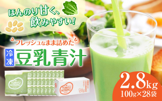 遠藤豆乳青汁冷凍1箱 (100g×28袋) ケール 乳酸菌 ケール ビタミン ミネラル 新鮮 食物繊維 生青汁 人気 おすすめ 高知市 【グレイジア株式会社】 [ATAC002] 438293 - 高知県高知市