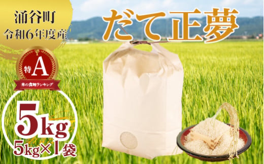 (株)シブヤ 令和6年度産だて正夢5kg×1袋 1492348 - 宮城県涌谷町