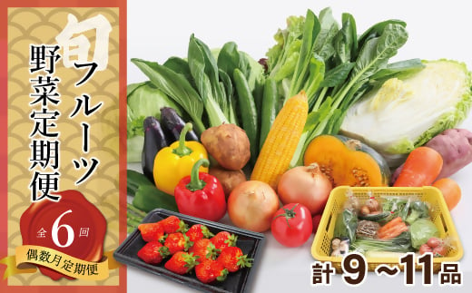 【偶数月お届け】むなかた旬のお任せセット(野菜・フルーツ) 9～11品 【JAほたるの里】_HB0174 1501909 - 福岡県宗像市