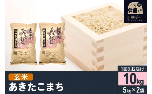 秋田県横手市のふるさと納税 【玄米】令和6年産 横手市産 あきたこまち 10kg（5kg×2袋）