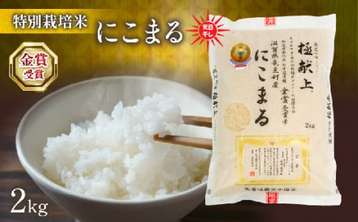 令和6年産 新米 にこまる 2kg 天日干し ( 2024年産 ブランド 米 rice 精米 白米 ご飯 内祝い もちもち 国産 送料無料 滋賀県 竜王 ふるさと納税 ) 1511462 - 滋賀県竜王町